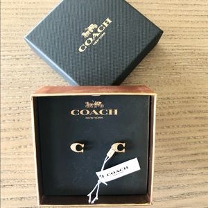 Coach Jewelry - Coach Signature Stud earrings with rhinestones Coach Jewelry - Coach Signature Stud earrings with rhinestones